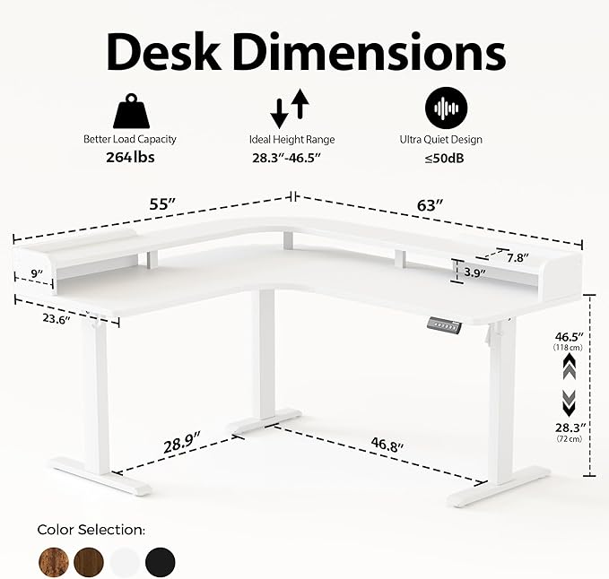 Agilestic L Shaped Standing Desk, Corner Desk - Image 2