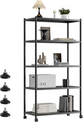 ZZL 5 Tier Large Bookshelf 31.49" Width, Tall Book Shelf Storage and by ZZLZoneZestLifeforU