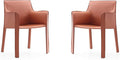 Manhattan Comfort Vogue Modern Faux Leather Dining Chairs, Metal Frame by ManhattanComfort