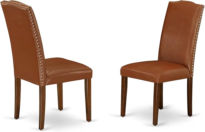 East West Furniture DOEN7-MAH-66 7 Piece Dining Table Set Consist of a - Image 4