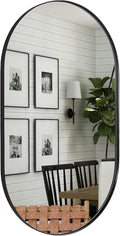 ANDY STAR Oval Mirrors for Bathroom, 24x40’’ Black Vanity Mirror, 1’’ Deep by ANDYSTAR