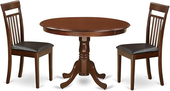 East West Furniture HLCA3-MAH-LC 3 Piece Kitchen Table Set by EastWestFurniture