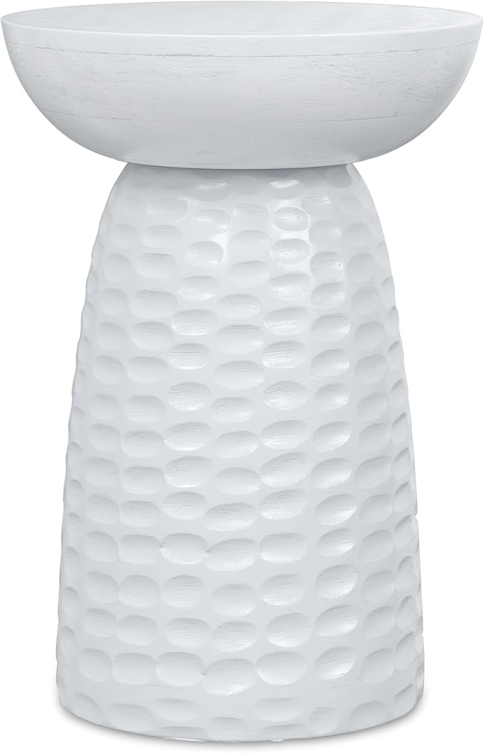 SIMPLIHOME Boyd 13-inch Wide Solid Mango End Table in White, Contemporary-Style - Image 6