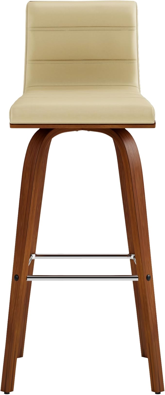 Vienna 30" Swivel Bar Stool in Walnut Wood Finish - Image 4