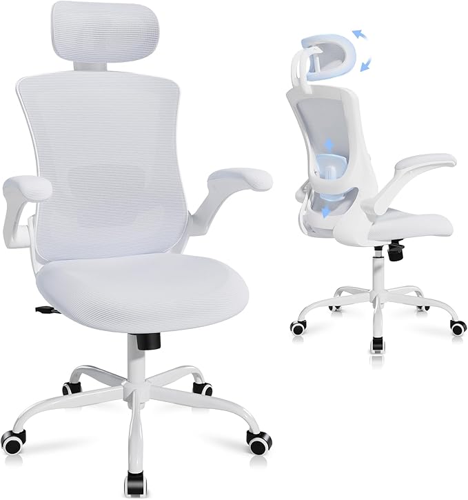 Ergonomic Office Chair with Adjustable Lumbar Support & Headrest, High Back by COLAMYINC