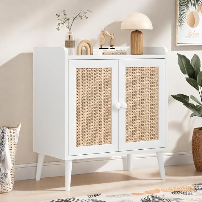 Buffet Cabinet, Rattan Storage Cabinet by FONTOI