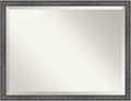 Amanti Art Grey Wall Mirror 33x43 Angled Metallic Rainbow Rectangle Bathroom by AmantiArt