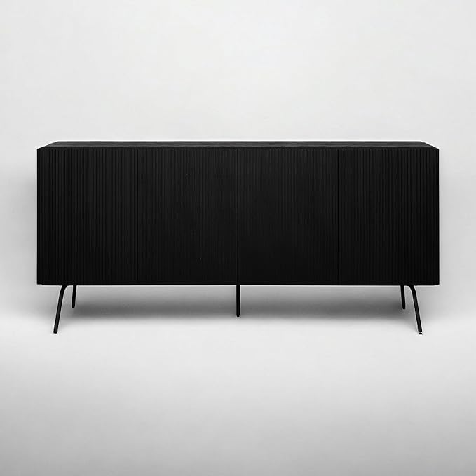 NTC Veil Modern Sideboard with 4 Doors, Buffet Cabinet with Vertical Groove - Image 8