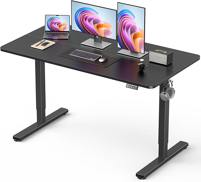 Electric Standing Desk, Large Height Adjustable Stand up Desk, 48 x 24 Inches by XyndyxErgonomicDesign