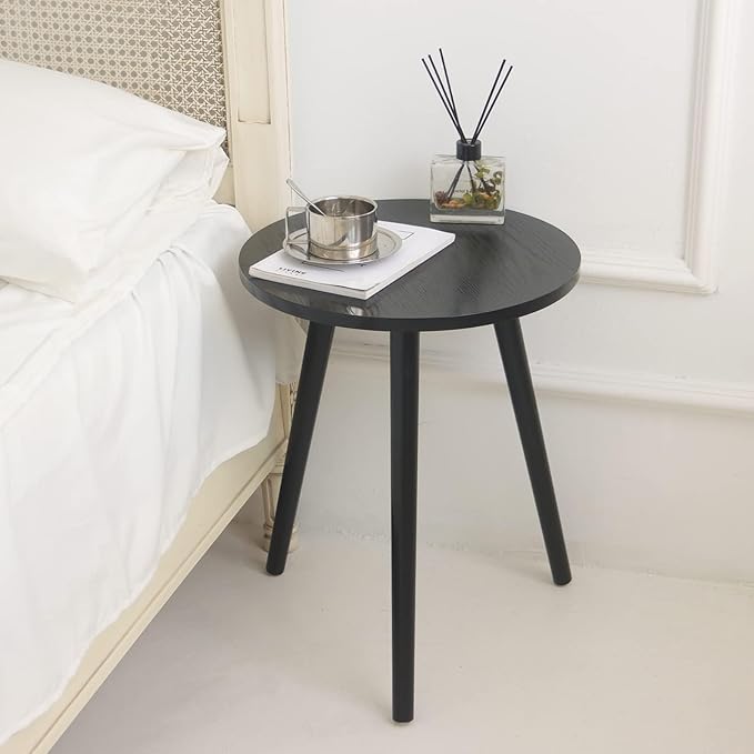 AWASEN Round End Table, Bedroom and Balcony, Easy Assembly, 19.5''H x 16''D - Image 2