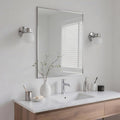 24x32 Inch Nickel Bathroom Mirror by Bonverre