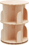 Rotating Bookshelf, 360 Display 2 Tier Floor Standing Bookcase Storage Rack by BearQiaqia