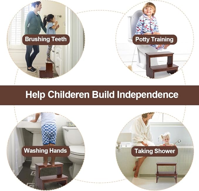 StrongTek Bamboo Two Step Stool - Image 5