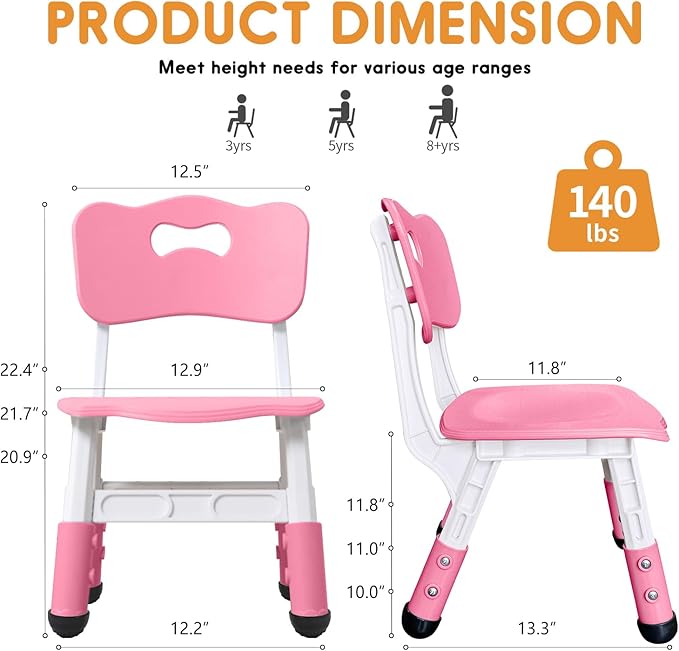 Kids Chair Adjustable Height Children Chairs Suitable - Image 2