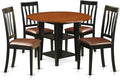 East West Furniture SUAN5-BCH-LC 5 Piece Kitchen Table Set Includes a Round by EastWestFurniture