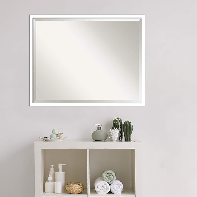 Amanti Art White Bathroom Mirror - Image 5
