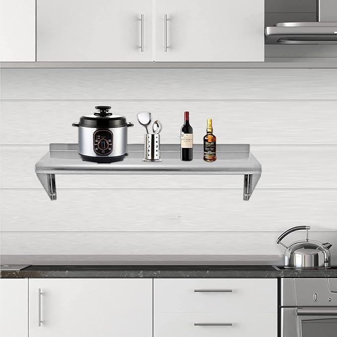 12''x36'' - 2PACKS Wall Mounted Stainless Steel Shelf NSF Commercial Metal Wall - Image 2