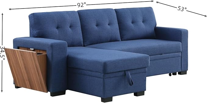 L-Shape Sofa Bed, Pull Out Sleeper Sofa - Image 2