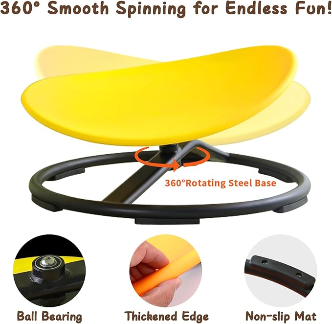Kids Sensory Spinning Chair for Autism Ages 3+, Sit and Spin Swivel Chair for - Image 7