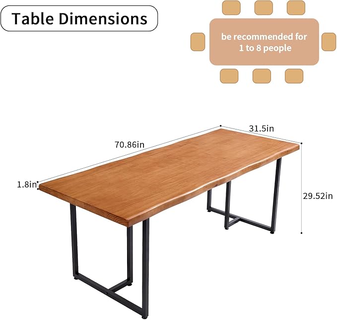 Solid Wood Administrative Desk, Dining Table - Image 3
