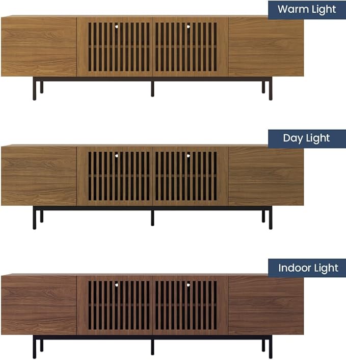 POVISON Full Assembled Mid-Century Modern TV Stand - Image 7