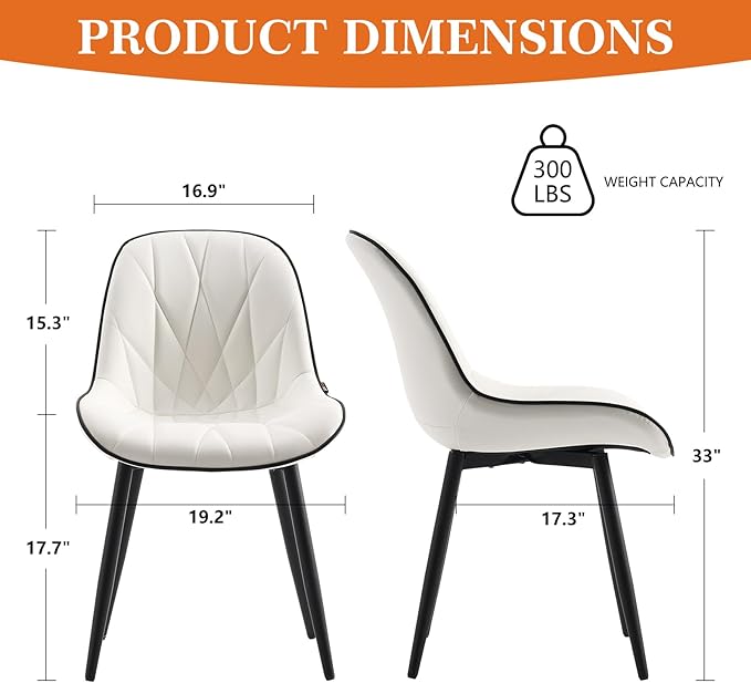 Rowill Modern Dining Chairs Set of 2 - Image 2