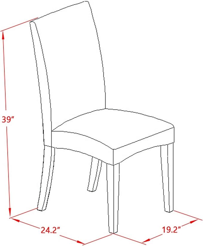 East West Furniture AMDR3-MAH-01 3 Piece Dinette Set - Image 16