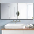 24x40 Inch Black Bathroom Mirror, Copper-Free Mirror, Aluminum Alloy Frame by LEDLUX