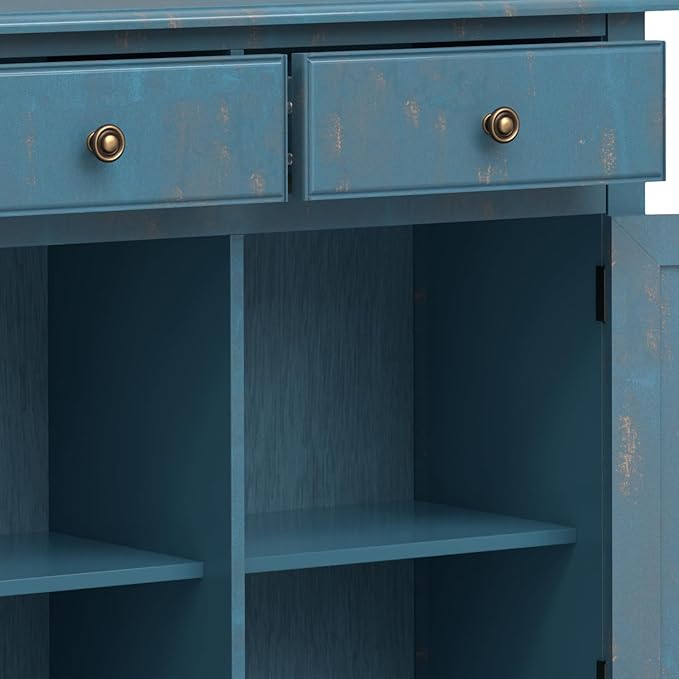 SIMPLIHOME Connaught 40-inch Wide Solid Wood Storage Cabinet in Distressed - Image 9
