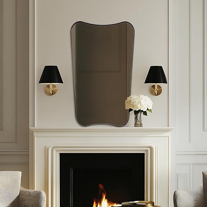 24x40 Black Mirror, Irregular Shaped Mirror - Image 9