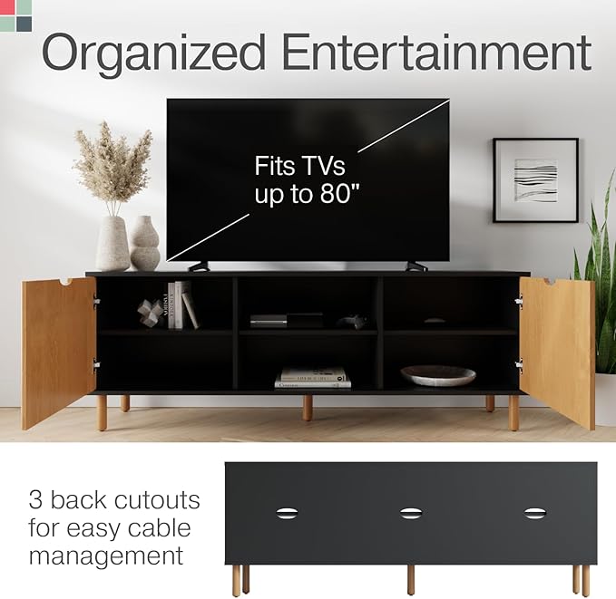 Modern Fluted TV Stand & Media Console - Image 6