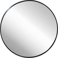 FrameWorks 24" Deluxe Contemporary Black Circular Aluminum Mirror by FrameWorks