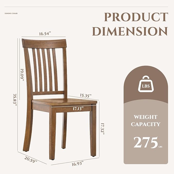 COLAMY Wooden Dining Chairs Set of 4, Spindle High Back Windsor Kitchen Side - Image 2