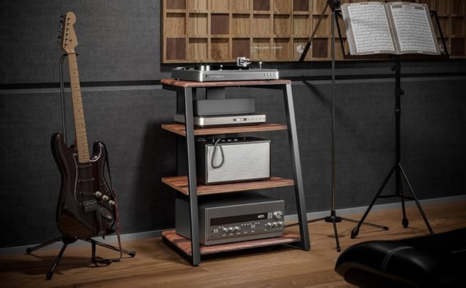 FITUEYES Design 4-Tier AV Media Stand Corner Shelf - Image 7