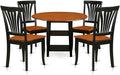 East West Furniture SUAV5-BCH-W 5 Piece Dining Room Furniture Set Includes a by EastWestFurniture