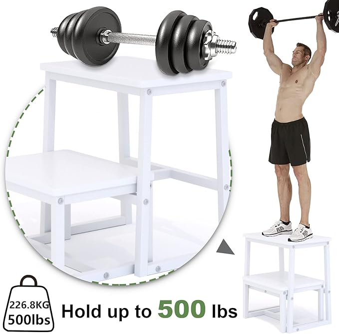 Step Stool for Adults & Kids, Holds up to 500Lb, 3 in1 Heavy Duty Sturdy 2 tair - Image 3