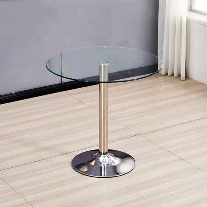 31.2" Round Glass Dining Table, Modern Circular, Sturdy Base and Perfect - Image 8