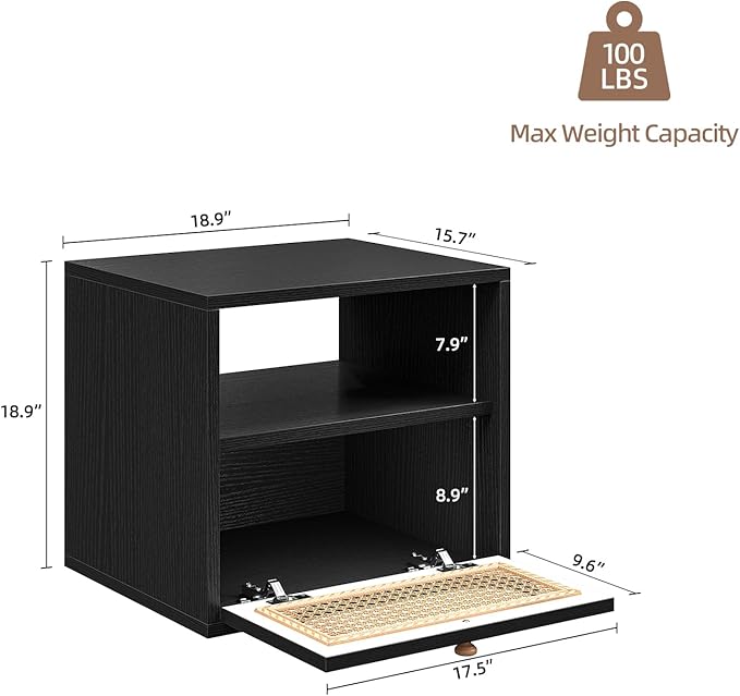 3-in-1 Modular TV Stand with Rattan Doors, DIY Media Console Boho Entertainment - Image 8