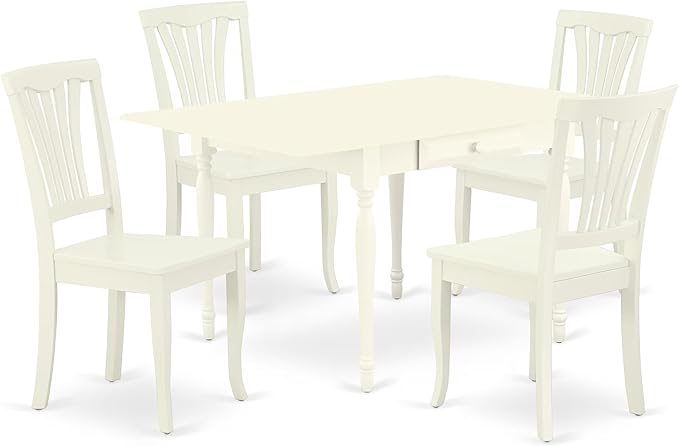 East West Furniture MZAV5-LWH-W 5 Piece Dinette Set by EastWestFurniture