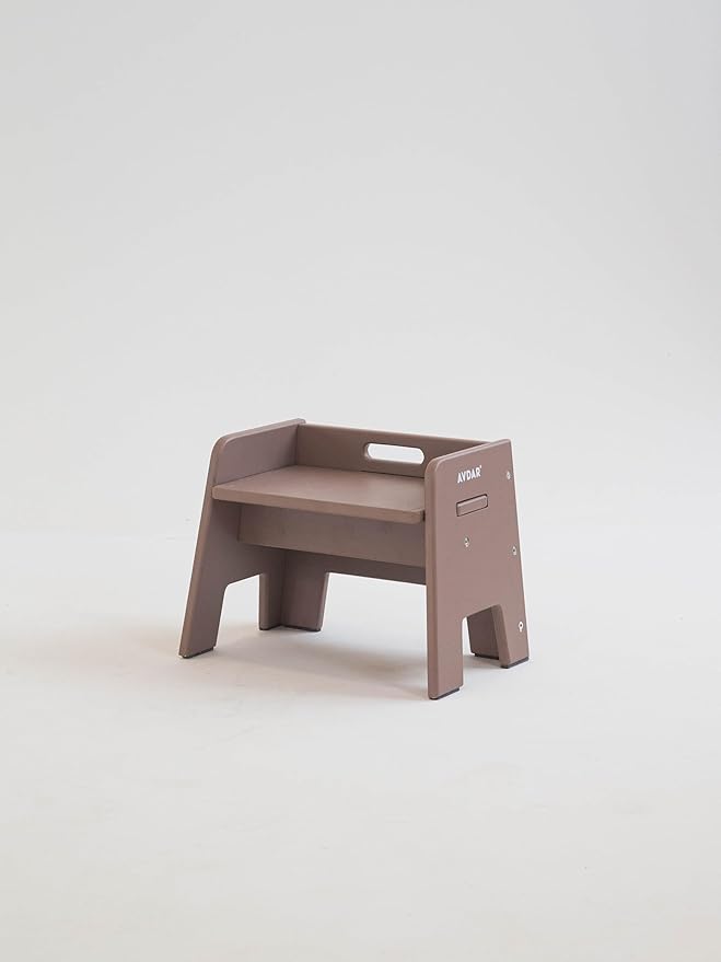 Wooden Step Stool for Kids, 14” One Step Stool for Toddlers, Heavy Duty Non-tip by AVDAR