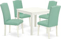 East West Furniture OXEN5-LWH-57 5 Piece Kitchen Table & Chairs Set Includes a by EastWestFurniture
