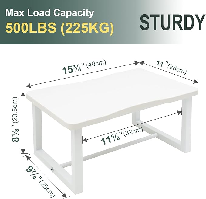 Wooden Step Stool with 500 Pounds, Wide Bed Step Stool - Image 2