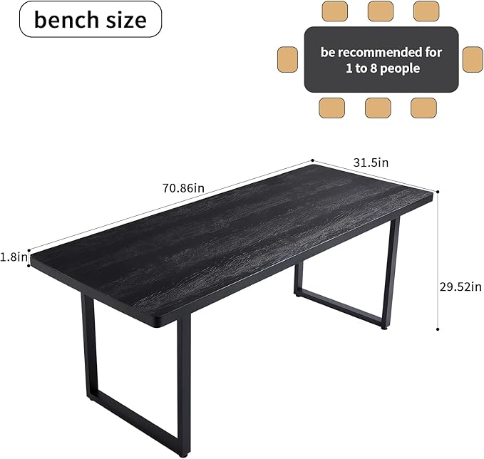 Modern Solid Wood Dining Table - Image 3