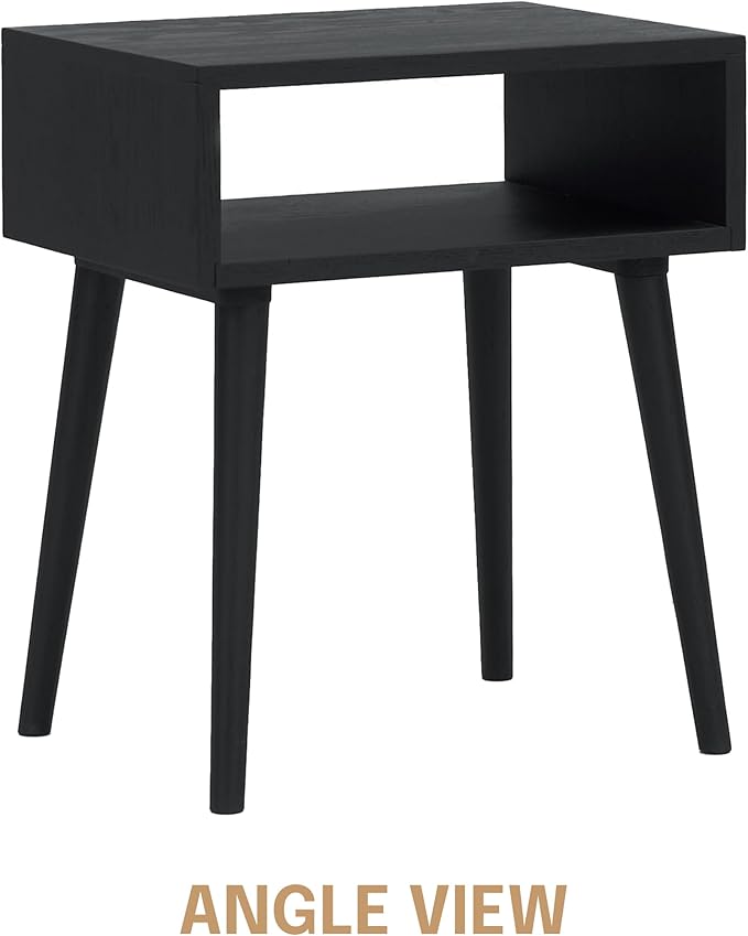 NTC Solid Oak Zoe Nightstand, Mid Century Modern Side Table Bedroom, Bedside - Image 4