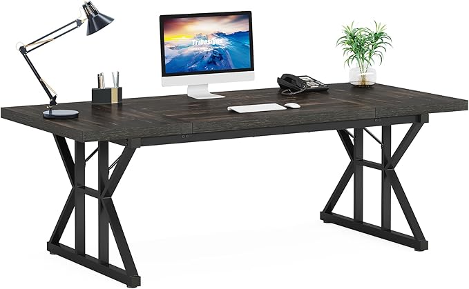 Tribesigns 70.8-Inch Executive Desk, Large Computer Office Desk Workstation - Image 7