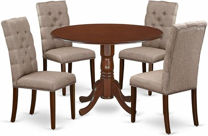 East West Furniture DLEL5-MAH-16 5 Piece Dining Room Furniture Set Includes a by EastWestFurniture