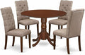 East West Furniture DLEL5-MAH-16 5 Piece Dining Room Furniture Set Includes a by EastWestFurniture