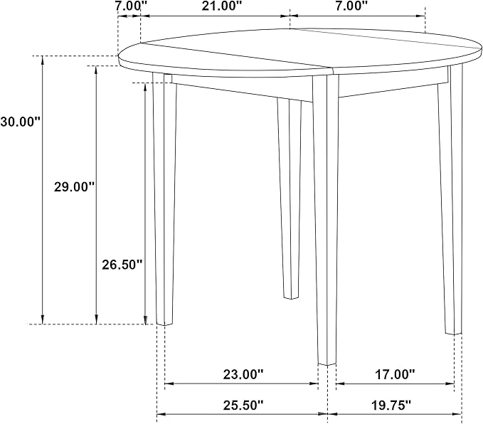 Coaster Home Furnishings 3-Piece Round Wood Dining Room Set Drop Leaf Extension - Image 15