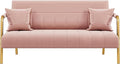 Yaheetech 56.5" W Modern Sofa Small Sofa Luxurious Velvet Fabric Couch by Yaheetech