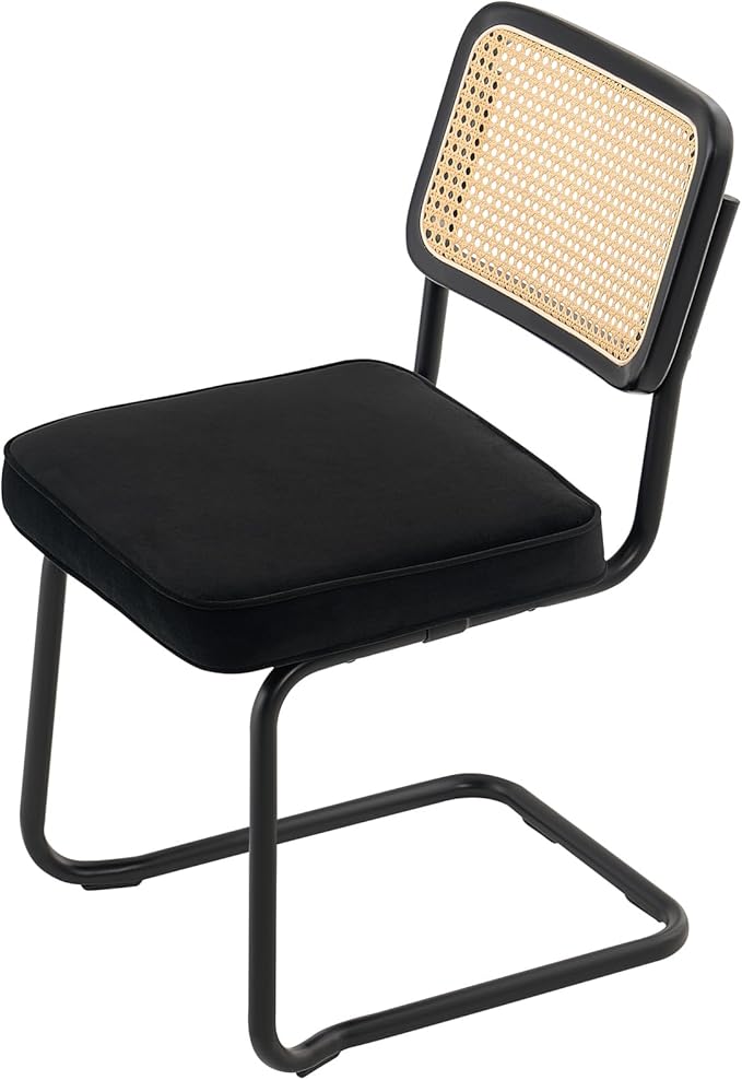 VEVOR Rattan Dining Chairs Set of 4, Mid Century Modern Dining Chair, - Image 9